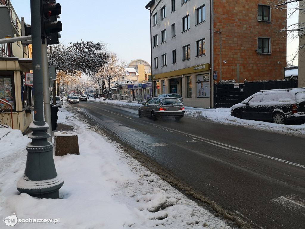 Gołoledź w Sochaczewie 18.02.2021