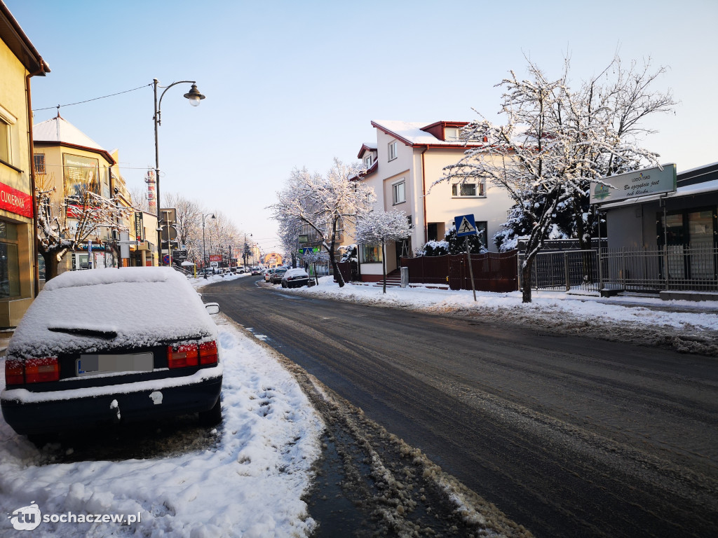 Gołoledź w Sochaczewie 18.02.2021