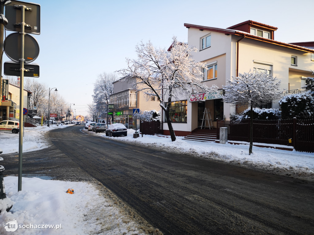 Gołoledź w Sochaczewie 18.02.2021