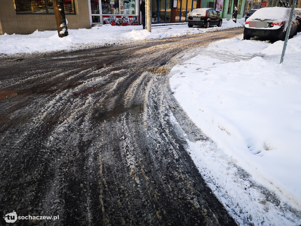 Gołoledź w Sochaczewie 18.02.2021