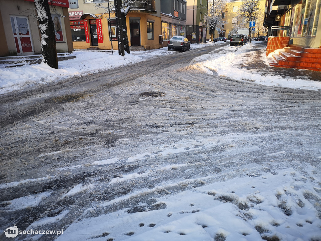 Gołoledź w Sochaczewie 18.02.2021