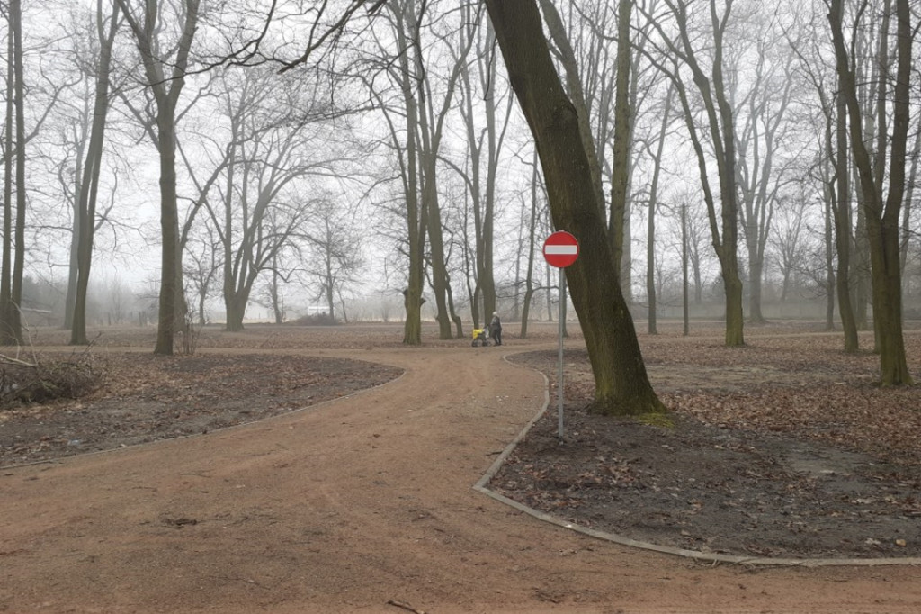 Młodzieszyn: alejki parkowe oznakowane