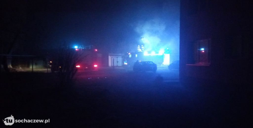 Pożar budynku gospodarczego w Guzowie