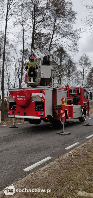 Skutki silnego wiatru w powiecie
