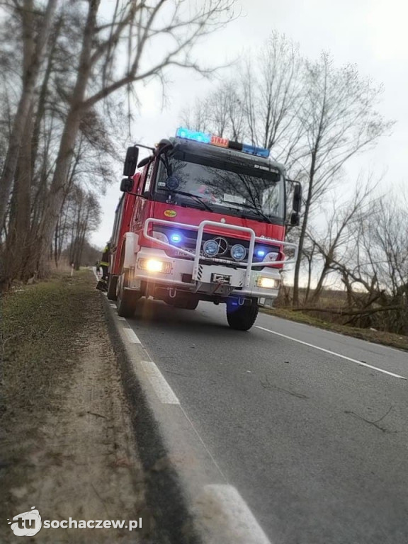 Skutki silnego wiatru w powiecie