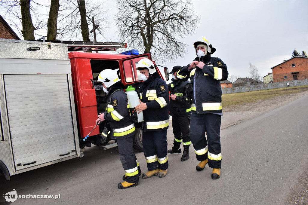 OSP Giżyce akcja dezynfekcja 20.03.2021