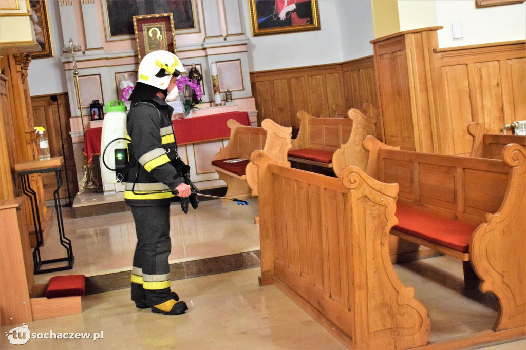 OSP Giżyce akcja dezynfekcja 20.03.2021