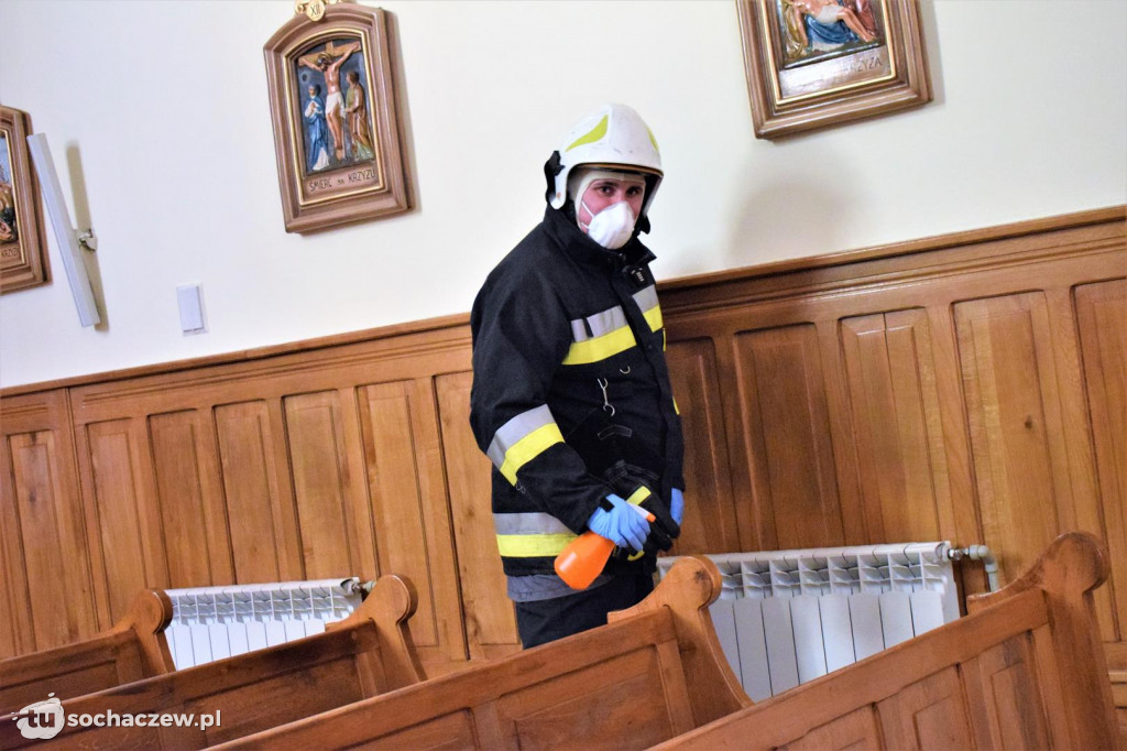 OSP Giżyce akcja dezynfekcja 20.03.2021