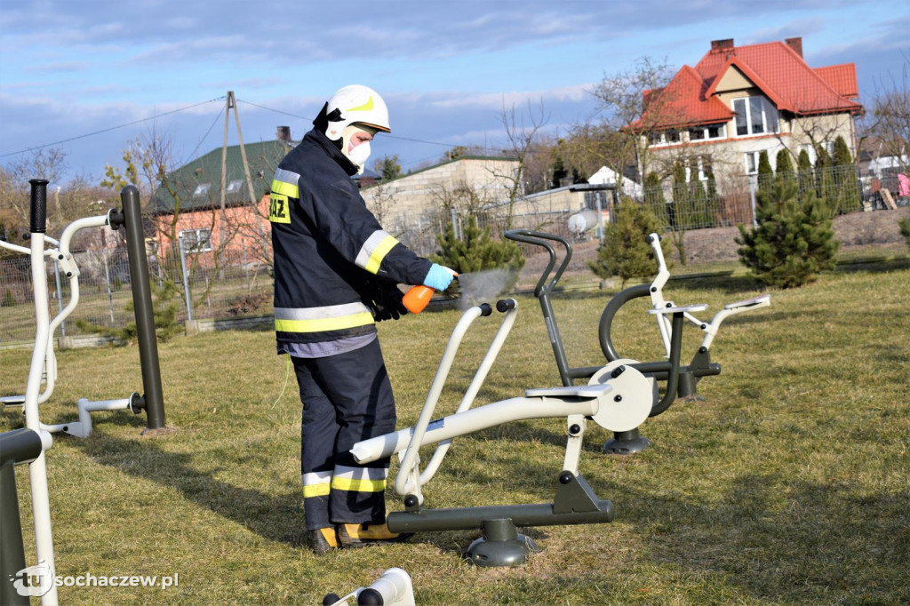 OSP Giżyce akcja dezynfekcja 20.03.2021
