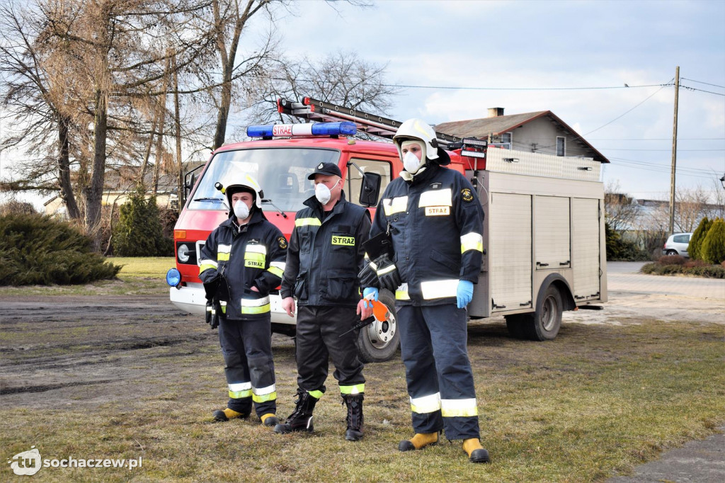 OSP Giżyce akcja dezynfekcja 20.03.2021