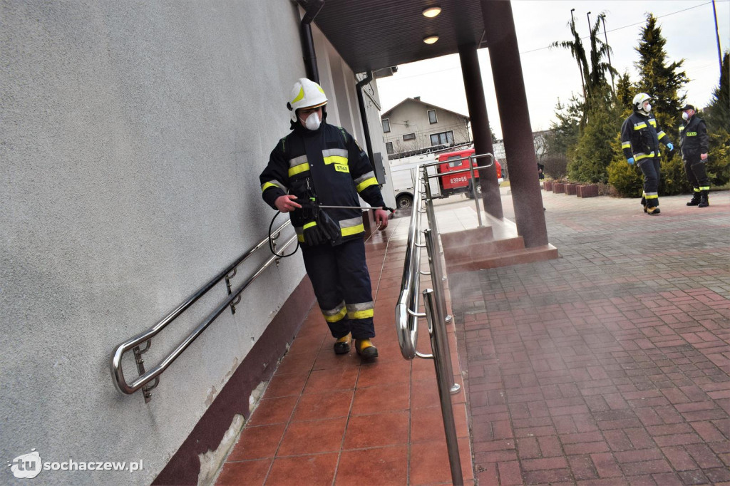 OSP Giżyce akcja dezynfekcja 20.03.2021