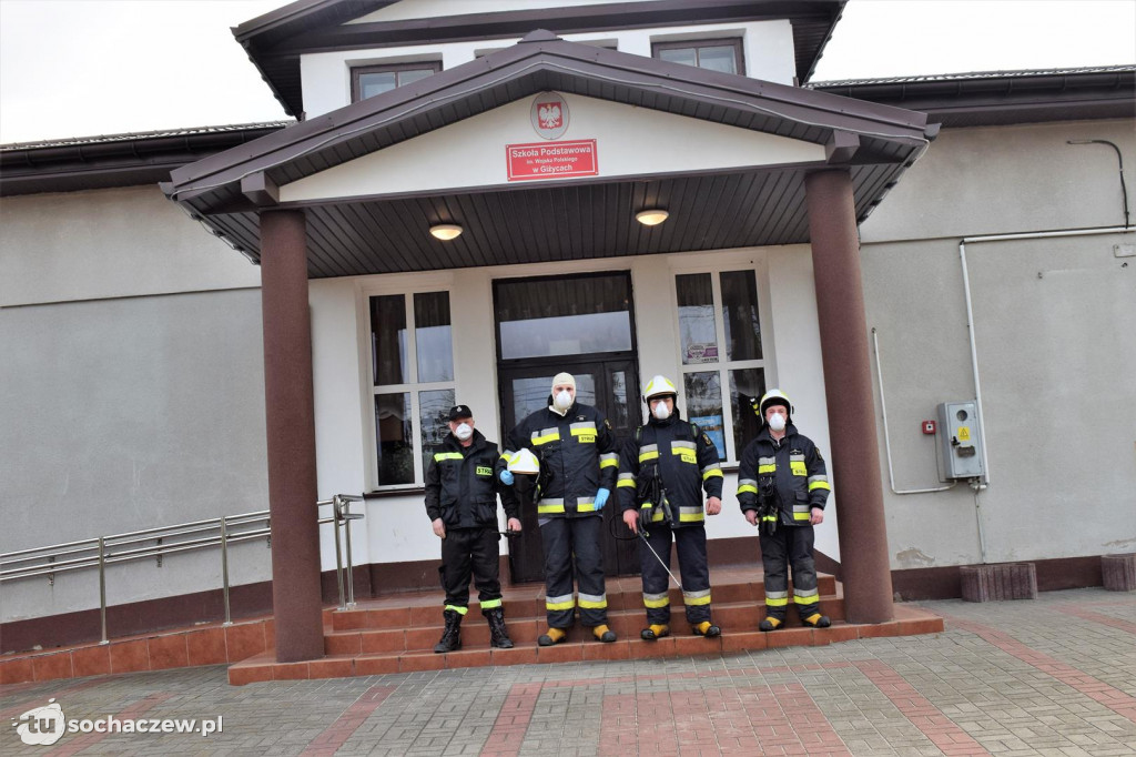OSP Giżyce akcja dezynfekcja 20.03.2021