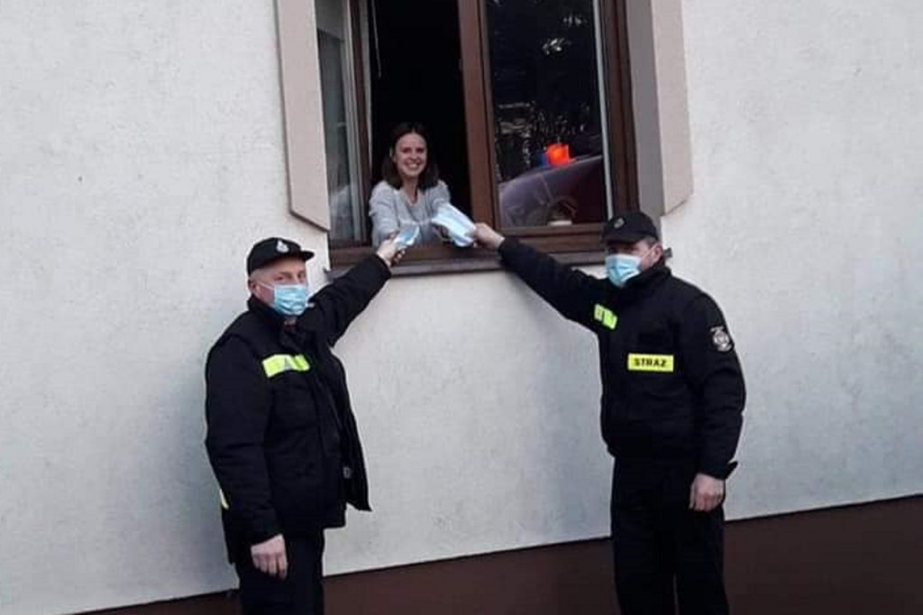 Rybno. Dystrybucja maseczek