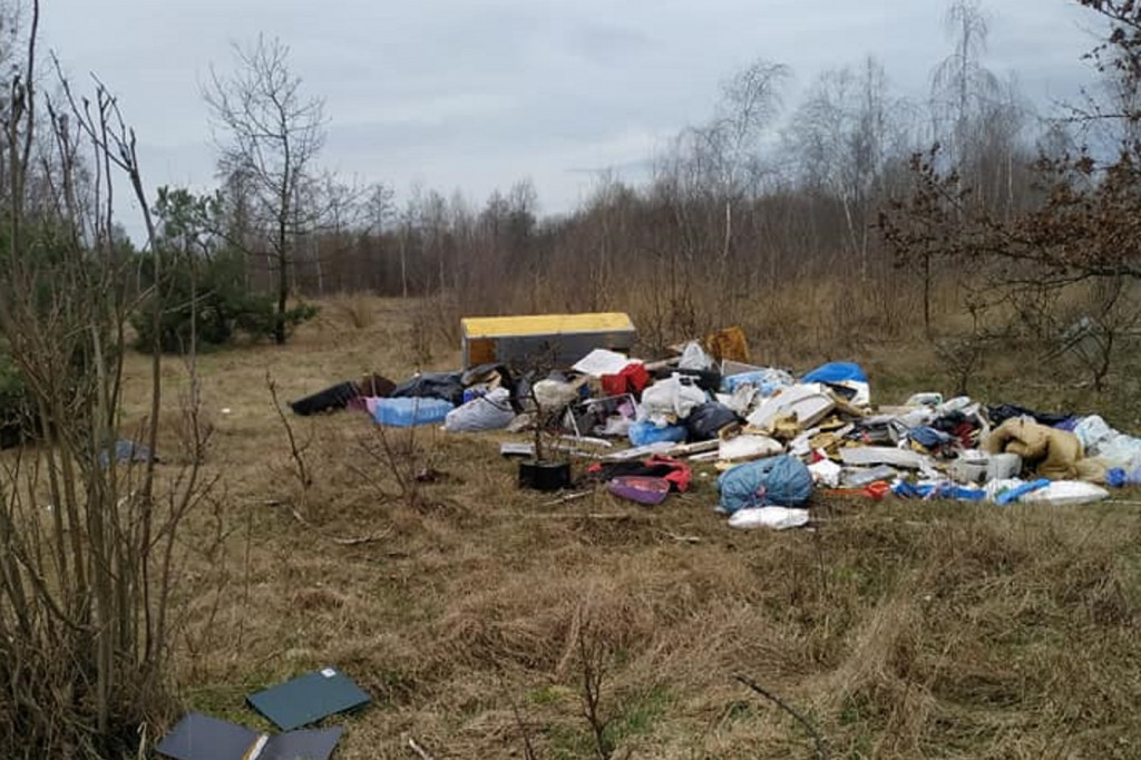 Dzikie wysypisko w Nowych Mostkach