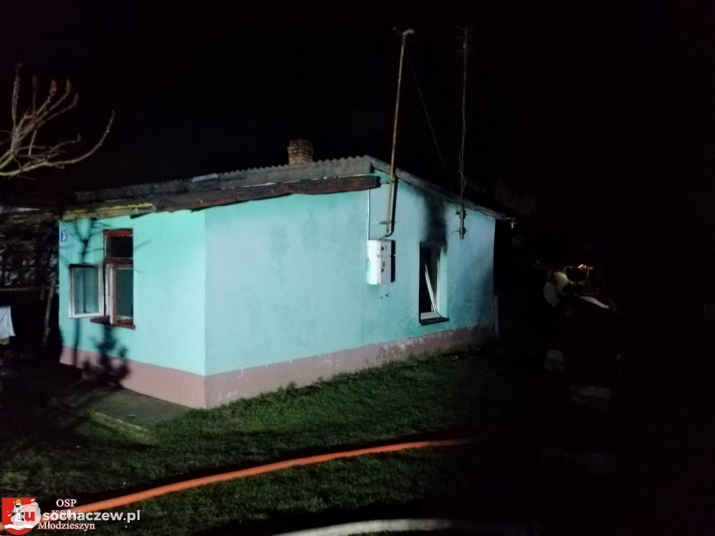 Pożar budynku w Kamionie Małym