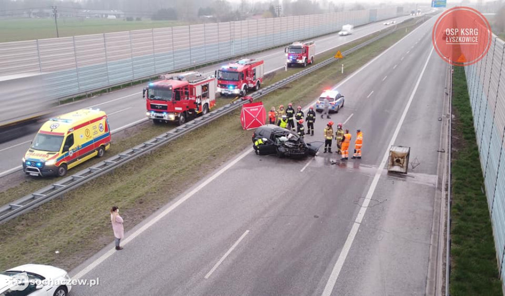 Śmiertelny wypadek na A2 pod Łowiczem