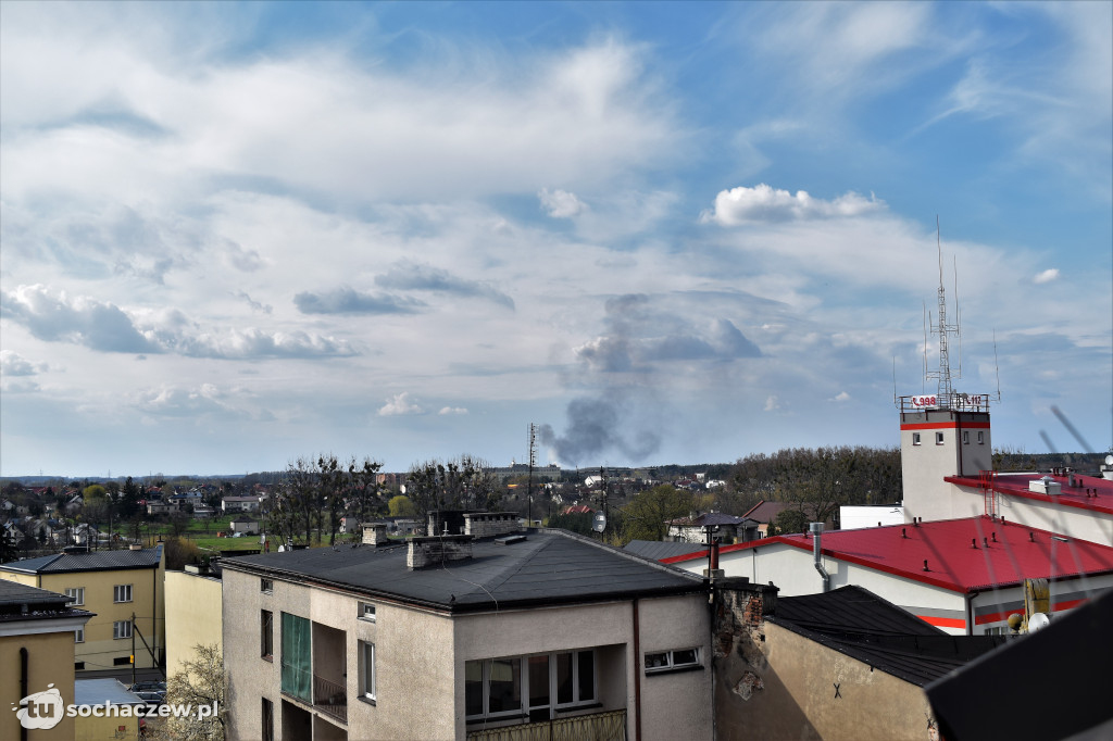 Pożar ciężarówki na DK 50 w Janowie