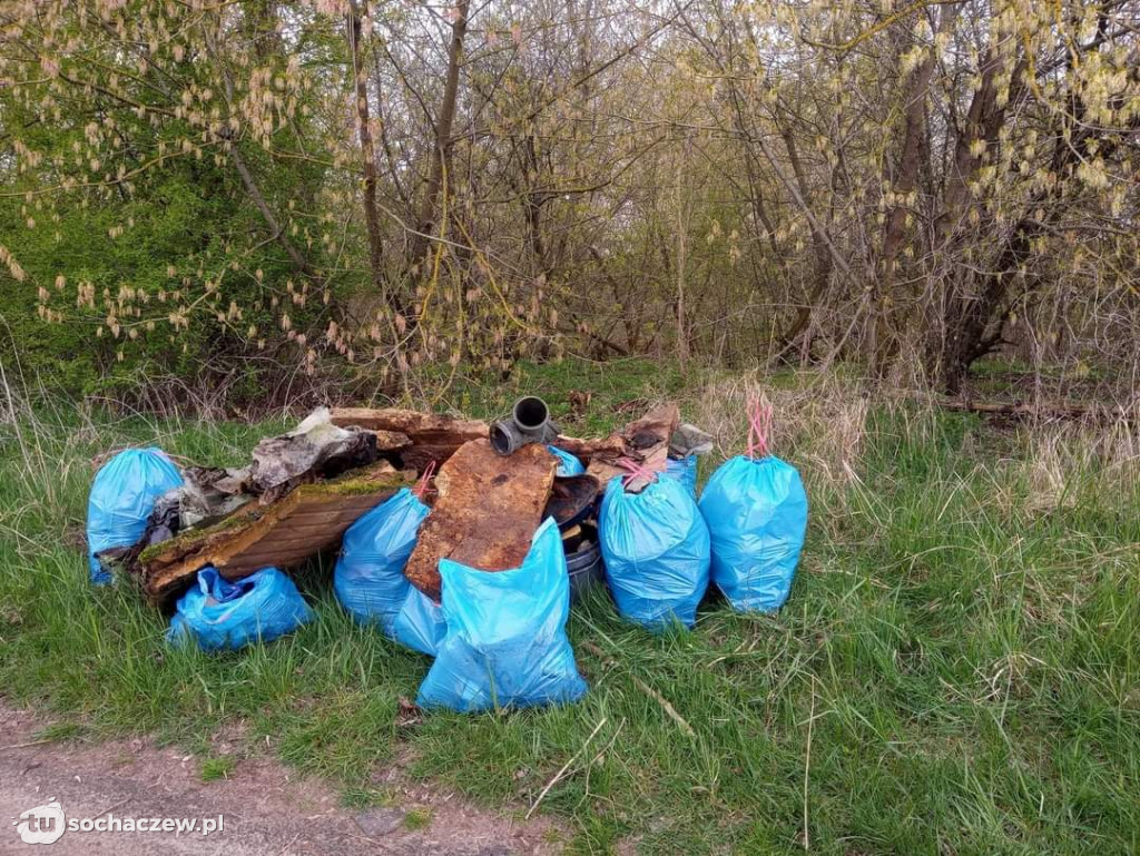 Brzeg Bzury uprzątnięty