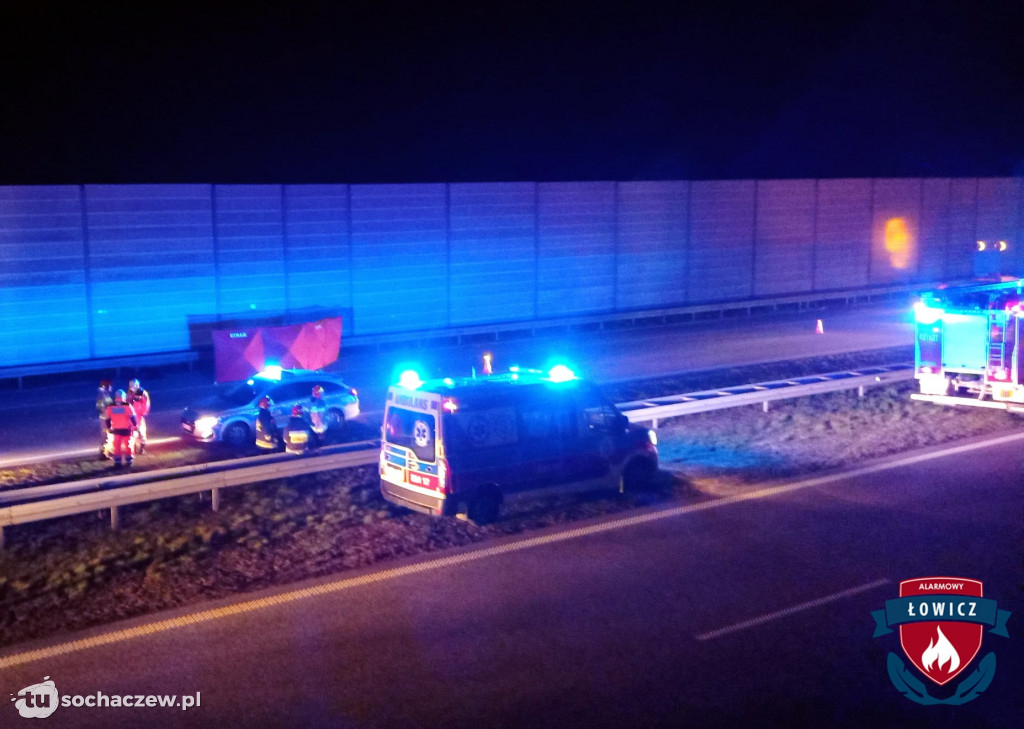 Wypadek na A2. Zginął pieszy