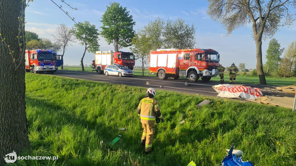 Śmiertelne zderzenie ciężarówek w powiecie płockim