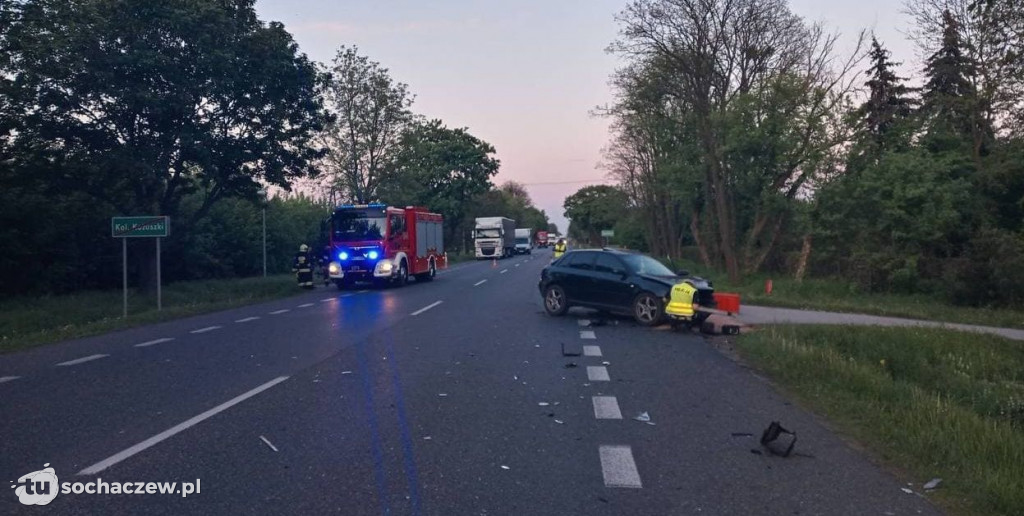 Wypadek na DK 92 w gminie Teresin
