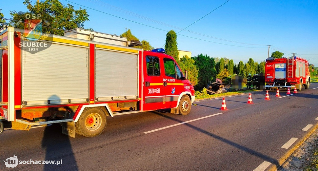 DW 575 auto wypadło z drogi