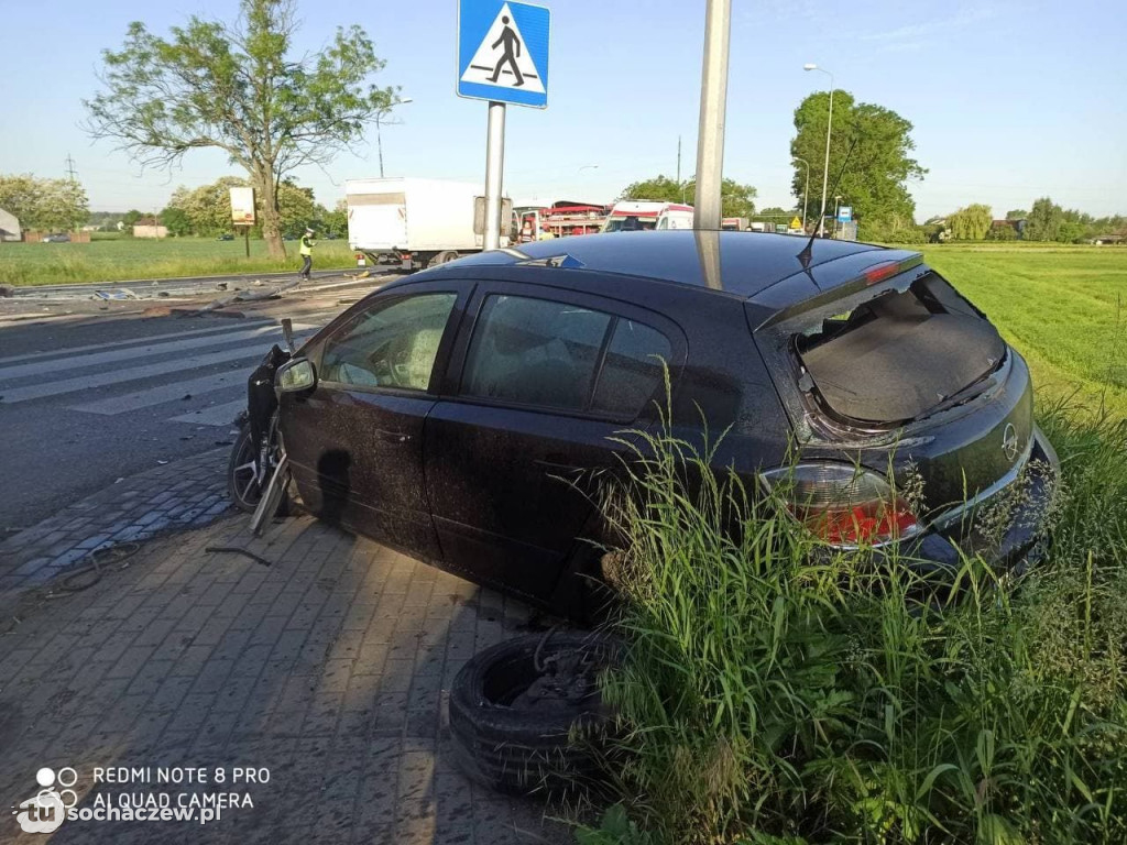 Wypadek w Topołowej, dwie osoby poszkodowane