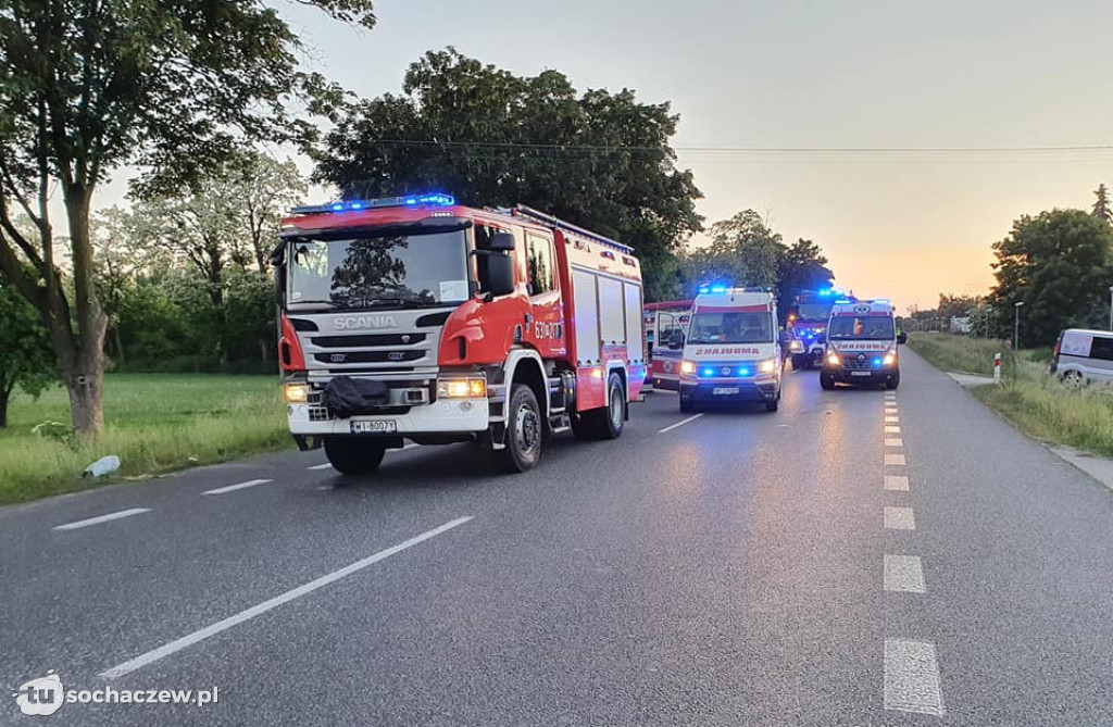 Wypadek na DK92 w Kożuszkach Kolonii