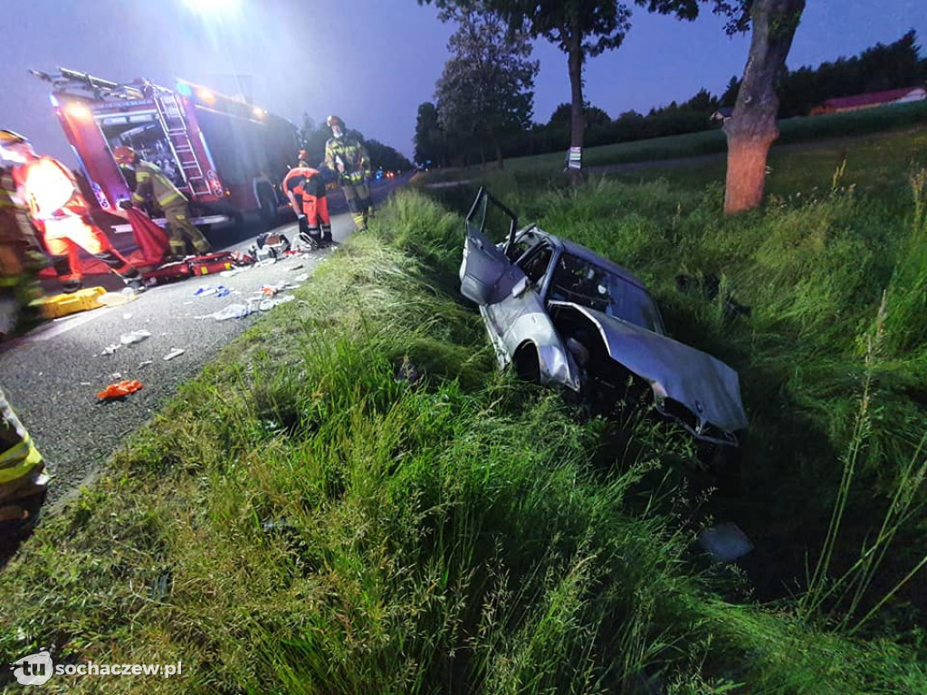 Wypadek na DK92 w Kożuszkach Kolonii