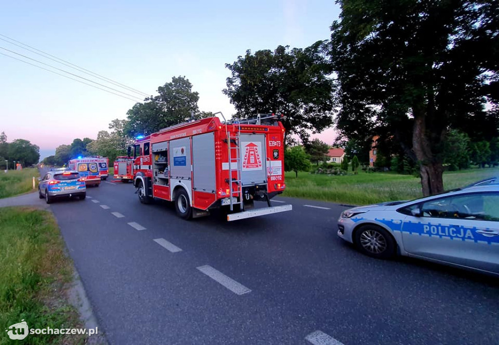 Wypadek na DK92 w Kożuszkach Kolonii