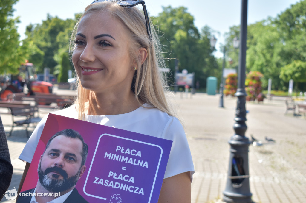 Konferencja Iwaniaka na pl. Kościuszki