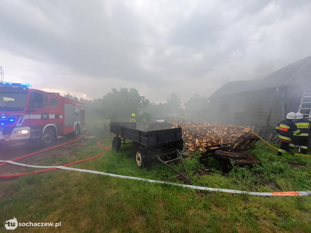 Pożar obory w Zosinie