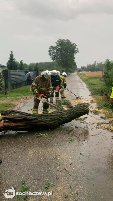Burza Sochaczew 9 lipca. Kilkadziesiąt interwencji strażaków