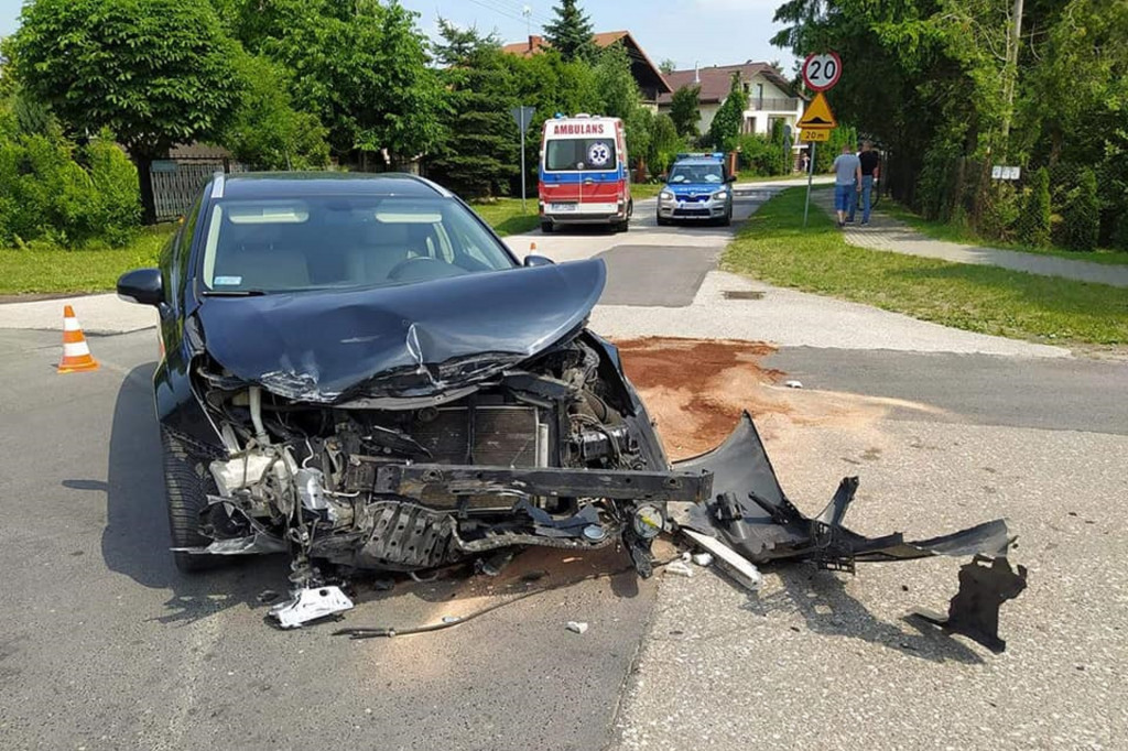 Teresin zderzenie dwóch osobówek