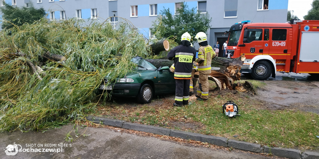 Burza Sochaczew 9 lipca. Kilkadziesiąt interwencji strażaków