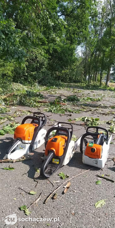 Sanniki usuwanie zniszczeń po burzy
