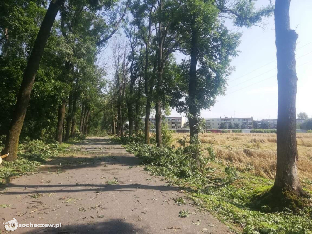 Sanniki usuwanie zniszczeń po burzy