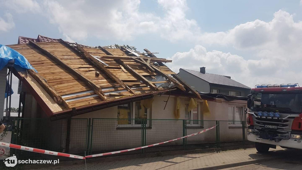 Sanniki usuwanie zniszczeń po burzy