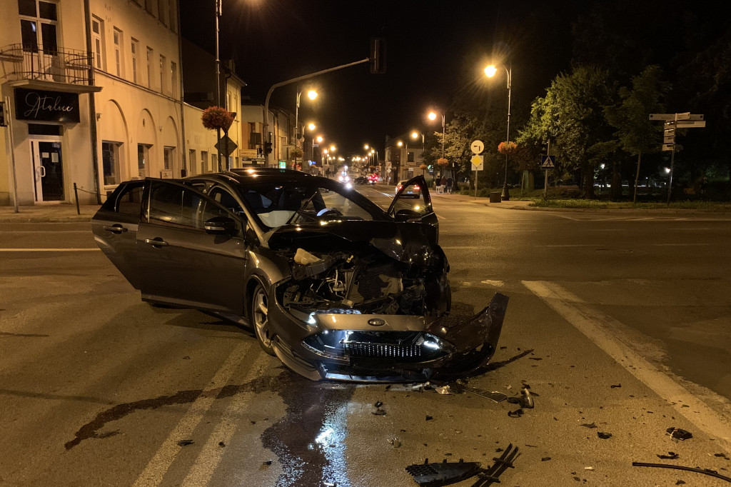 Zdarzenie drogowe na Warszawskiej