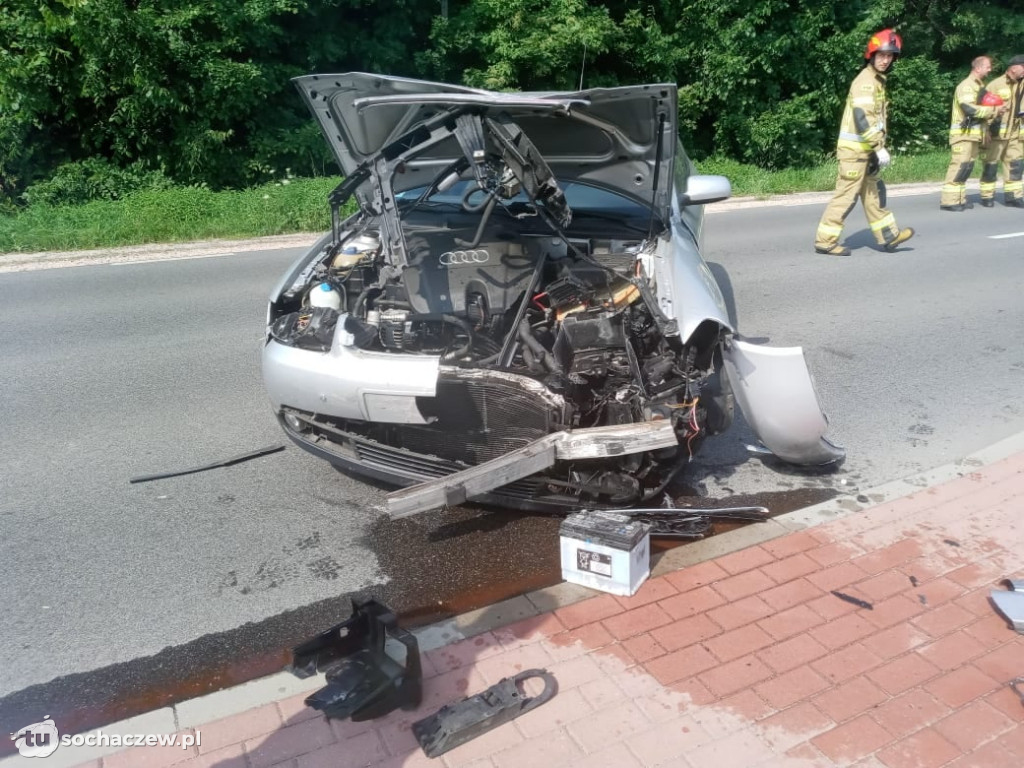 Wypadek motocyklisty w Komorowie