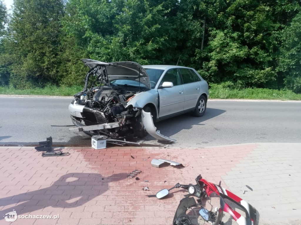 Wypadek motocyklisty w Komorowie