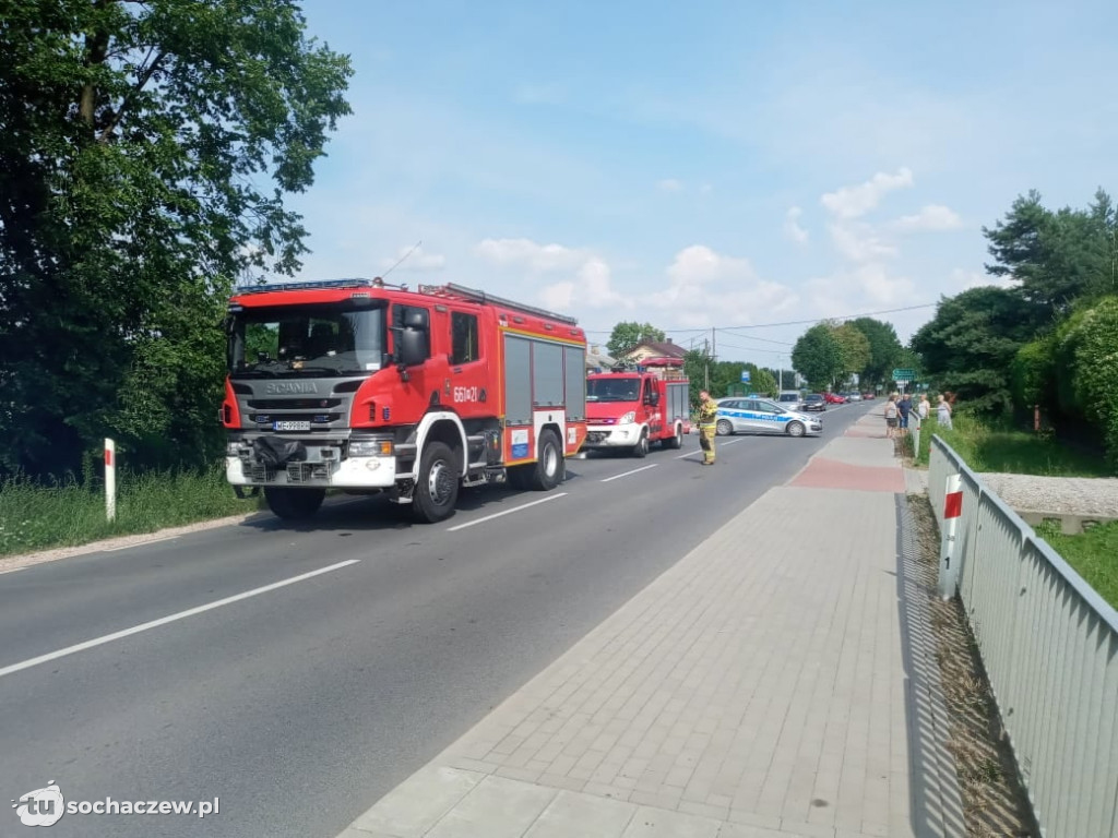Wypadek motocyklisty w Komorowie