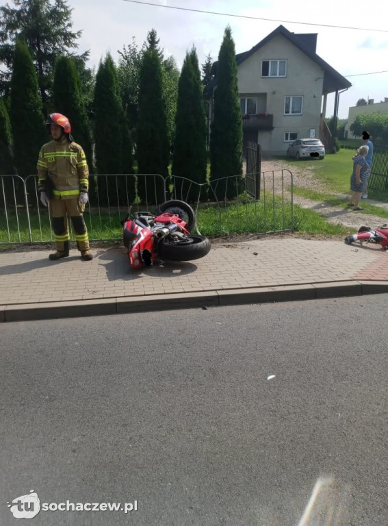 Wypadek motocyklisty w Komorowie
