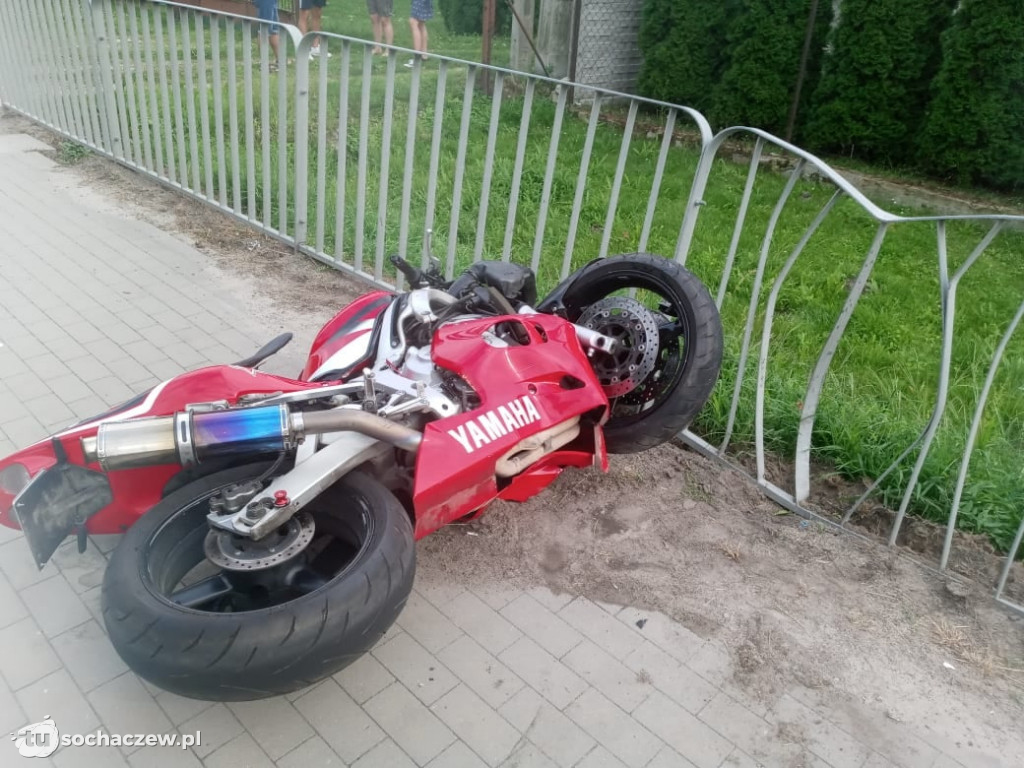 Wypadek motocyklisty w Komorowie