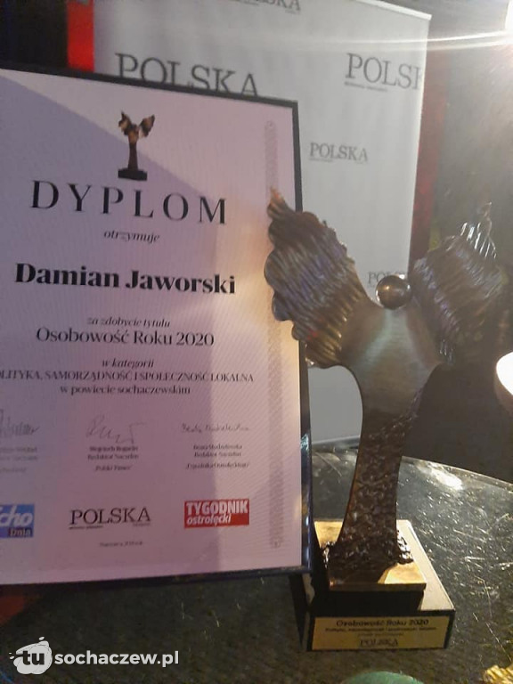 Wójt Damian Jaworski Osobowością Roku 2020