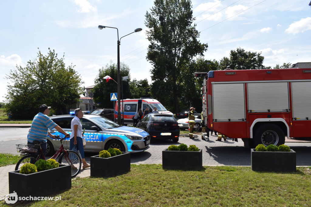 Zderzenie trzech aut na Piłsudskiego