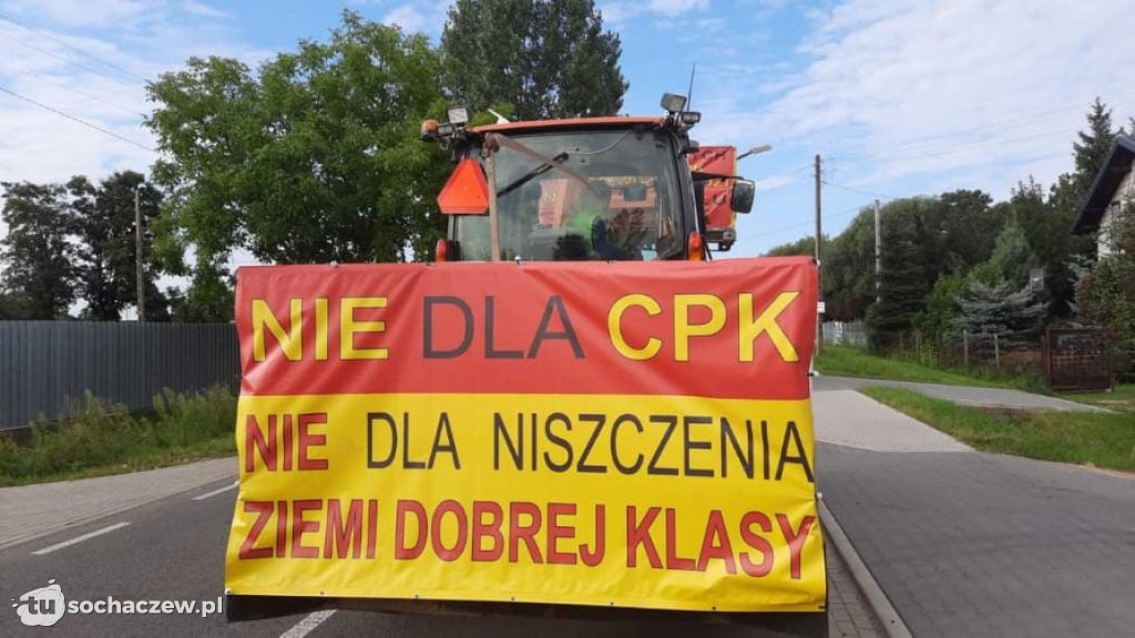 Protest przeciw CPK na węźle Wiskitki