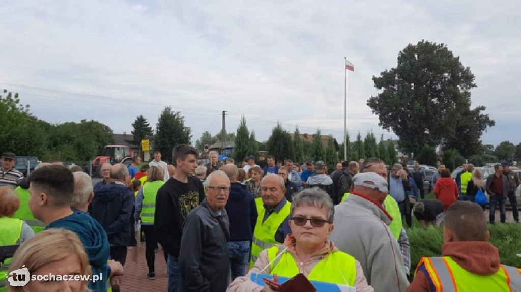 Protest przeciw CPK na węźle Wiskitki