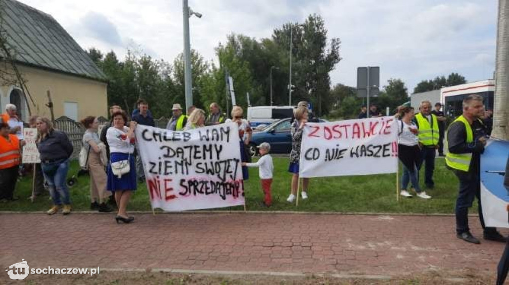 Protest przeciw CPK na węźle Wiskitki