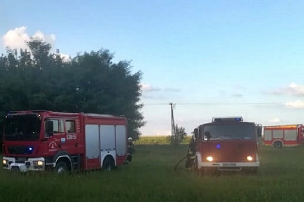 Pożar baraku w Janowie